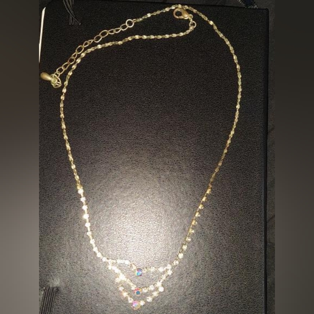 Sparkle Rhinestone Prom Necklace